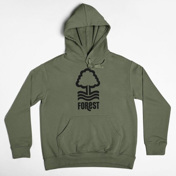 Team Fans Other - NEW Nottingham Forest Big Logo Pullover Fleece Hoodie MILITARY ARMY GREEN